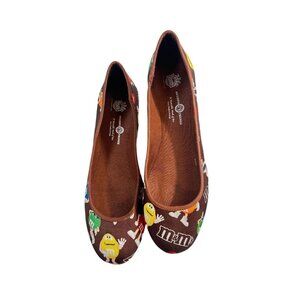 Bradford Exchange M&M Candy Ballet Flats Shoes brown 8.5 M